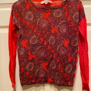 Red and Purple Paisley Sweater